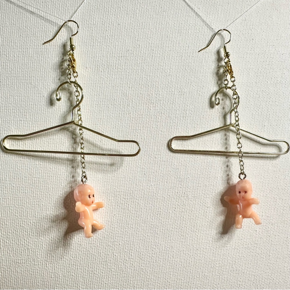 Hanger earrings w/ removable babies!